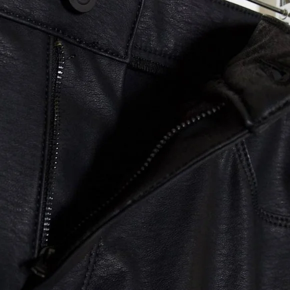 ASOS Design Skinny Faux Leather Jeans Cargo Pants 30x30 Black